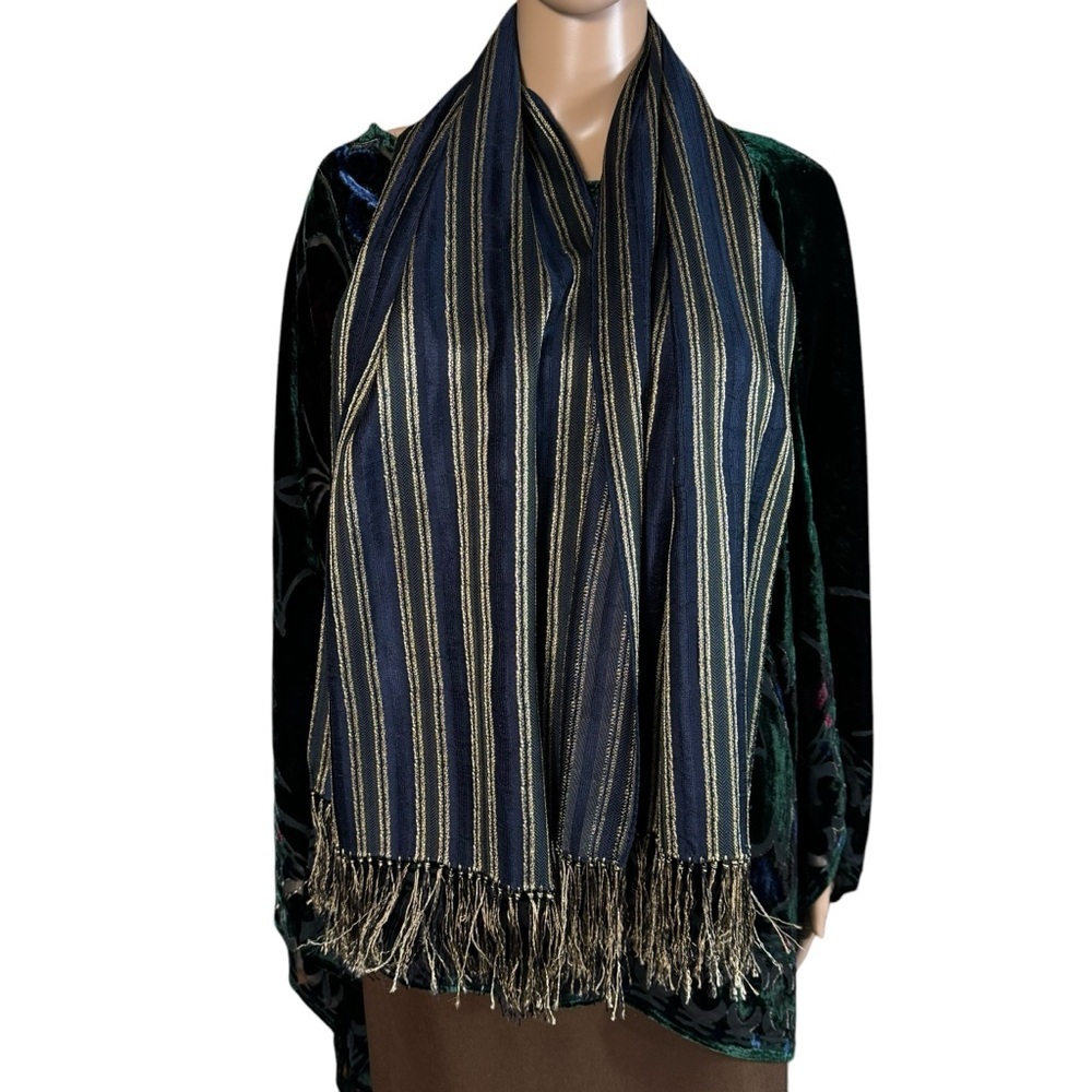 Vintage Saldarini Silk Blend Made In Italy Scarf 13'' x 62''